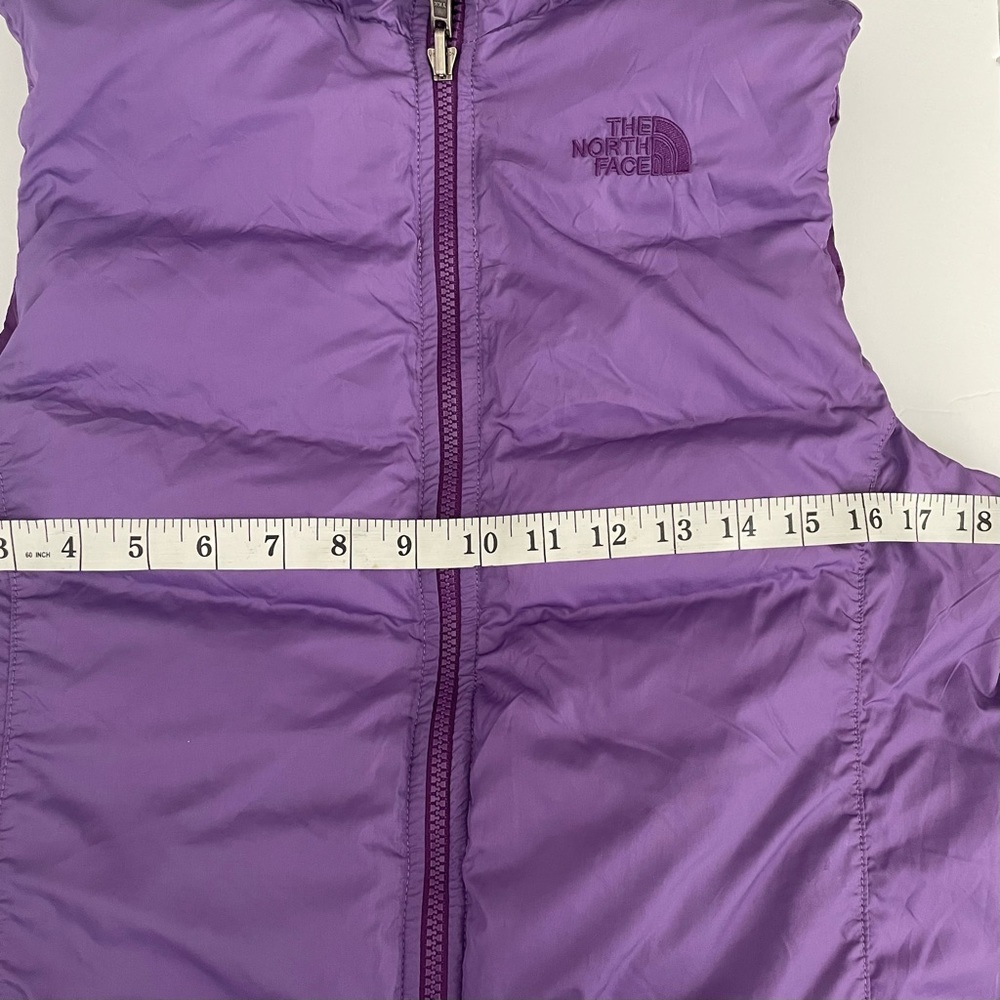 The North Face Reversible Purple Puffer Vest - Picture 8 of 9